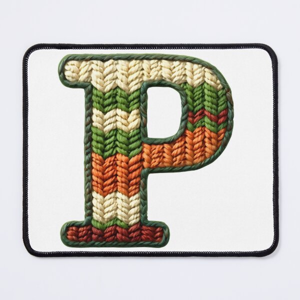 Item preview, P monogram waffle stitch designed and sold by Monascreativeempire.