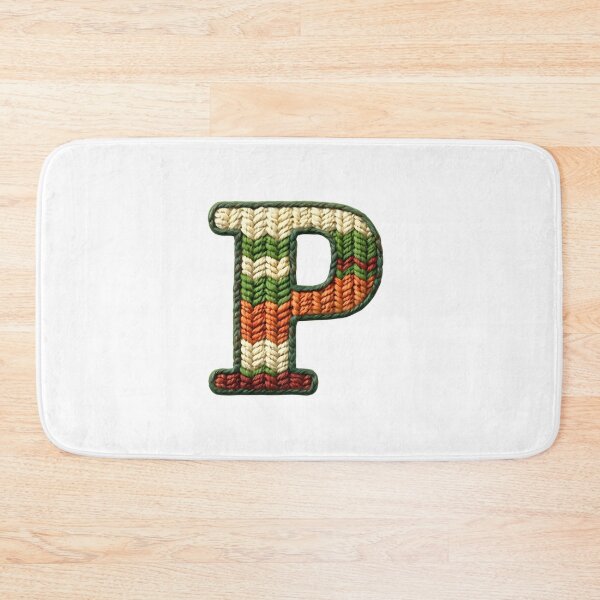 Item preview, P monogram waffle stitch designed and sold by Monascreativeempire.