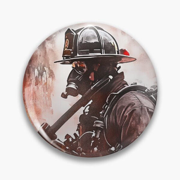Item preview, Vibrant Firefighter Art with Dynamic Background designed and sold by Piotrek0001.