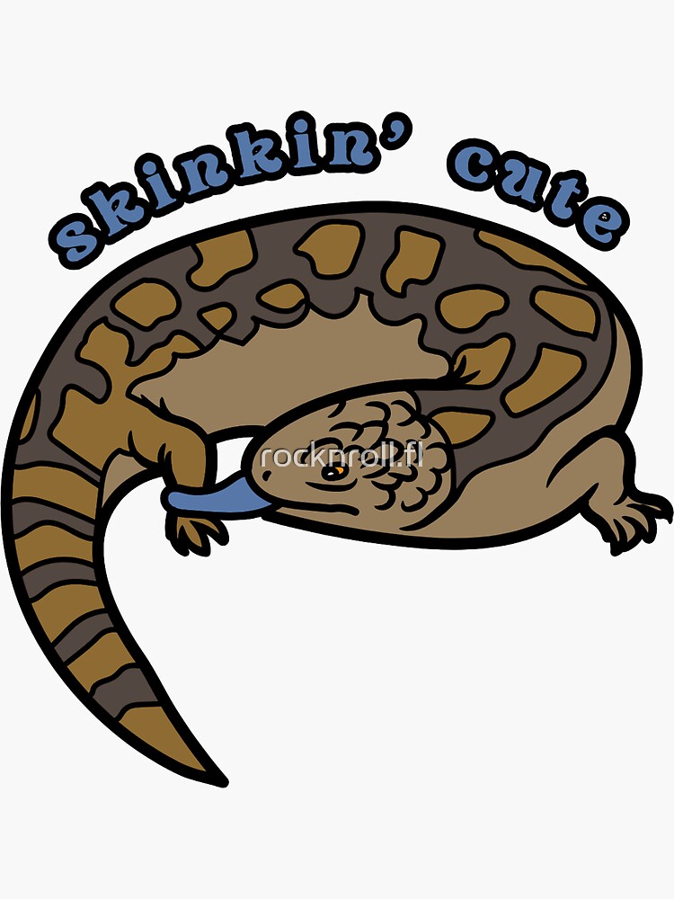 Thumbnail 3 of 3, Sticker, Cute as a Skink designed and sold by ajsexotics.