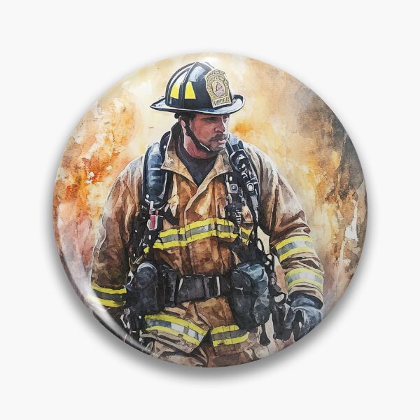 Item preview, Dynamic Firefighter Illustration with Bold Colors designed and sold by Piotrek0001.