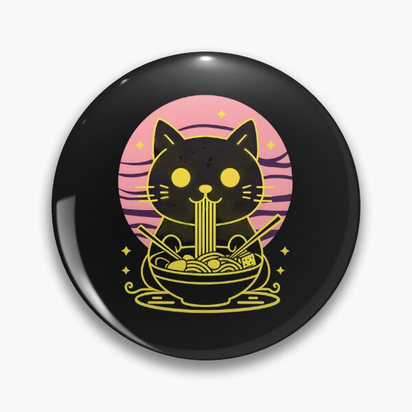 Item preview, Cute Cartoon Cat Eating Noodles designed and sold by StudioKaufmann.