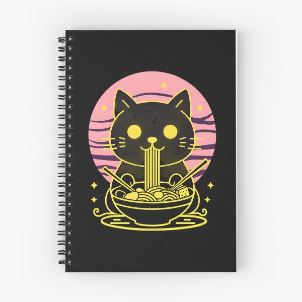 Item preview, Cute Cartoon Cat Eating Noodles designed and sold by StudioKaufmann.