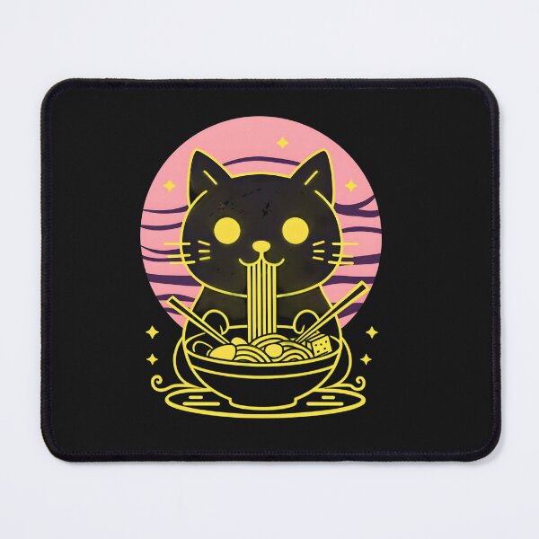 Item preview, Cute Cartoon Cat Eating Noodles designed and sold by StudioKaufmann.