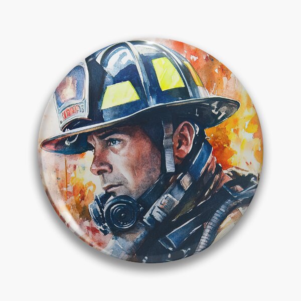 Item preview, Realistic Firefighter Painting with Light and Shadow designed and sold by Piotrek0001.