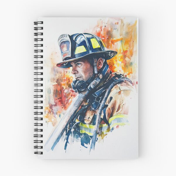 Item preview, Realistic Firefighter Painting with Light and Shadow designed and sold by Piotrek0001.