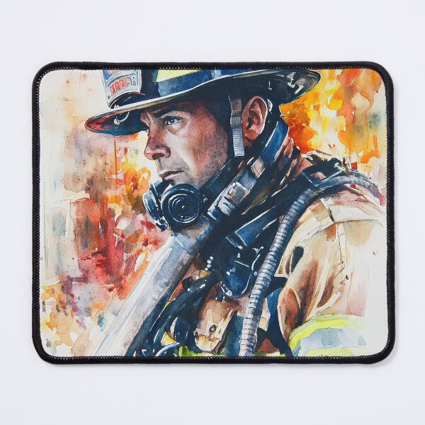 Item preview, Realistic Firefighter Painting with Light and Shadow designed and sold by Piotrek0001.