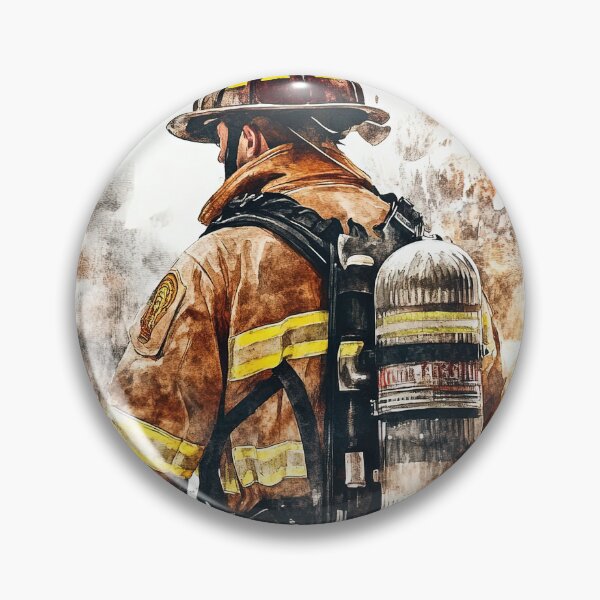 Item preview, Firefighter Painting with Reflective Gear Details designed and sold by Piotrek0001.