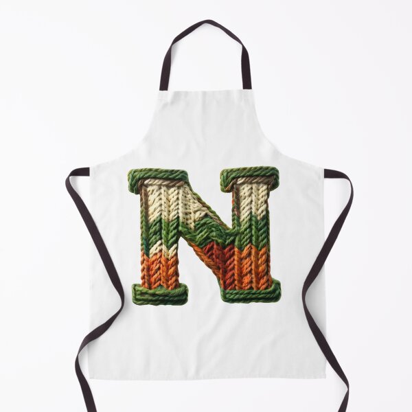 Item preview, N monogram waffle stitch designed and sold by Monascreativeempire.