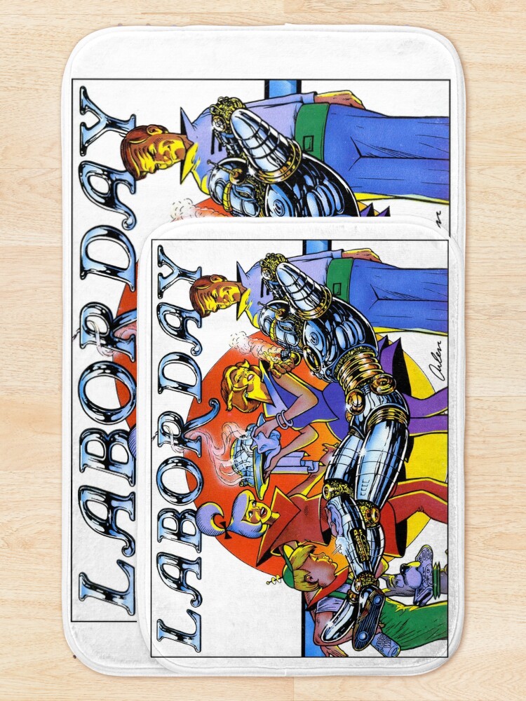Thumbnail 5 of 6, Bath Mat, LABOR DAY designed and sold by arlenschumer.