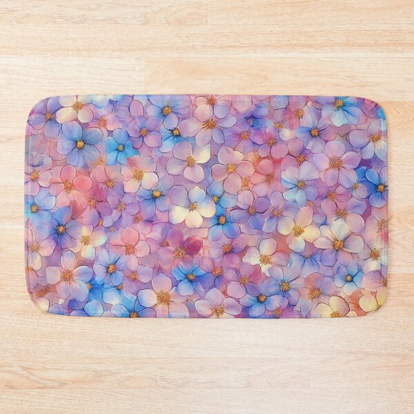 Item preview, Floral Pinkish-blue aesthetic pattern designed and sold by DaisyMarroquin.