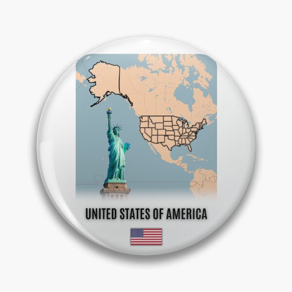 Item preview, Modern USA Map Art | Flags, Skylines, and Wall Decor designed and sold by Psycho-Crazy.