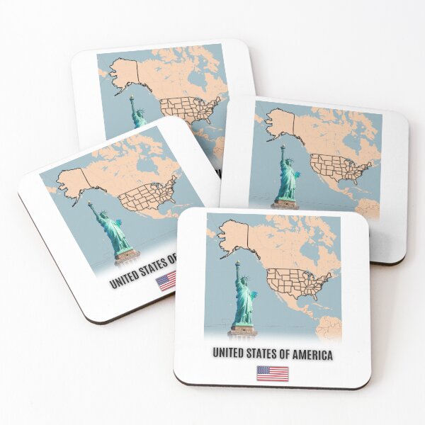 Item preview, Modern USA Map Art | Flags, Skylines, and Wall Decor designed and sold by Psycho-Crazy.