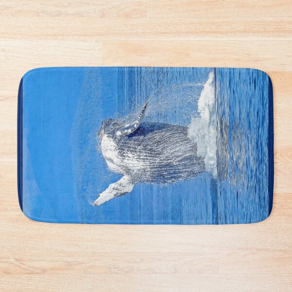 Item preview, Alaska Humpback Whale, Alaska the Last Frontier, Glacier Bay, Juneau, Anchorage, Shower Curtain, Coffee Mug, Pillow, Blanket, Wall Art, Poster, Metal Art, Apparel, Phone Cases and more.  designed and sold by MoreEZUSA-Here.