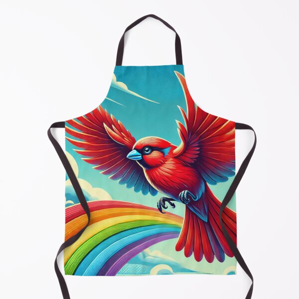 Item preview, Soaring Red Bird Above Vibrant Rainbow Skies designed and sold by willmmcintosh.