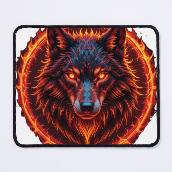 Item preview, Mystical Crimson Fire Wolf designed and sold by RebelPaintBrush.
