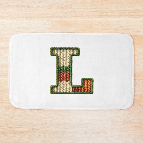 Item preview, L monogram waffle stitch designed and sold by Monascreativeempire.
