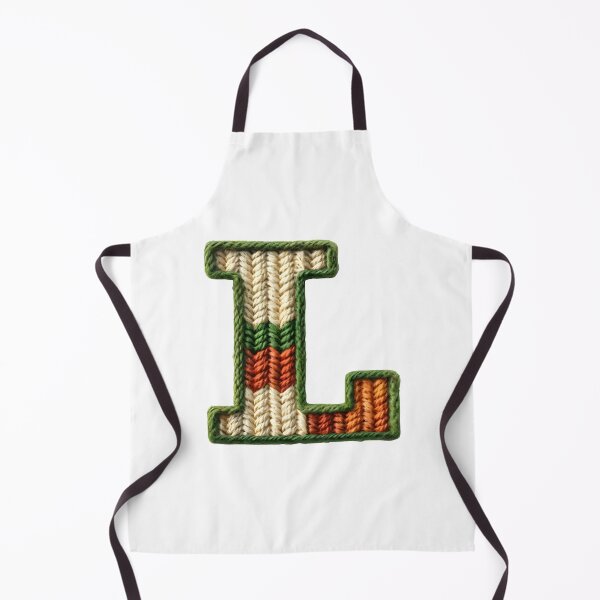 Item preview, L monogram waffle stitch designed and sold by Monascreativeempire.