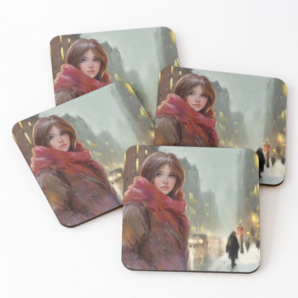 Item preview, Girl on a winter street designed and sold by Yaroslav Chyzhevskyi.