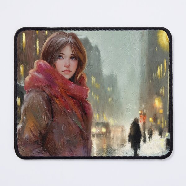 Item preview, Girl on a winter street designed and sold by Yaroslav Chyzhevskyi.