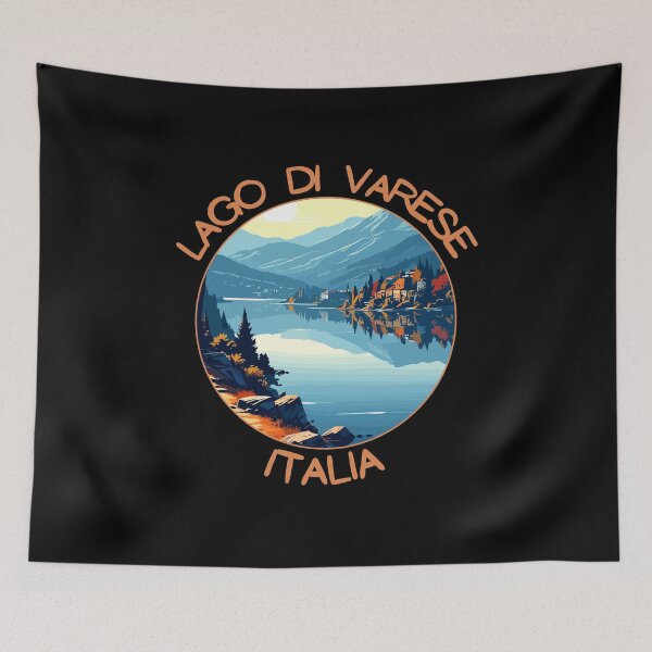 Item preview, Lago di Varese Italia Retro Art Travel Emblem designed and sold by MaateoDesign.