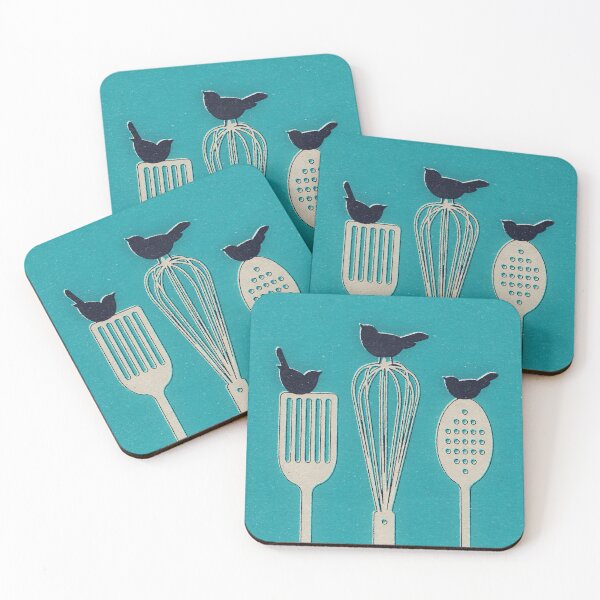 Item preview, Minimalist Retro Kitchen Birds Art designed and sold by H G  Designs.