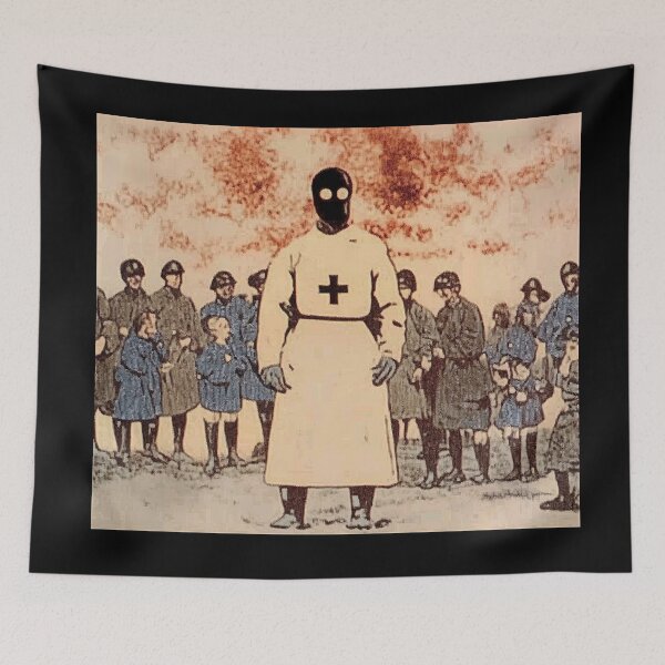 Item preview, Masked Rescuer In A Dystopian Gathering designed and sold by landletsy.