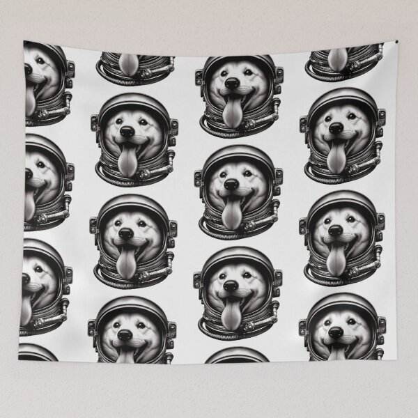Item preview, Astronaut Dog with Tongue Out designed and sold by AbsurdPanda.