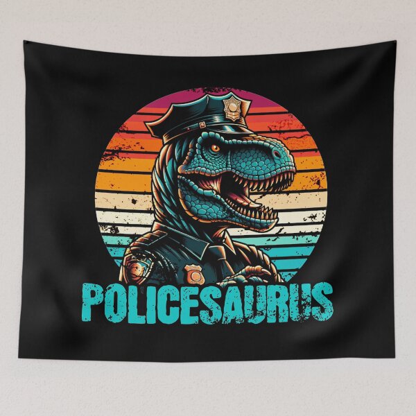 Item preview, Police Dinosaur Policesaurus Funny Cop Dad Grandad designed and sold by Maljonic.
