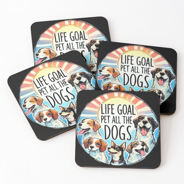 Item preview, Life Goal Pet All the Dogs Retro Funny designed and sold by TomFrontierArt.