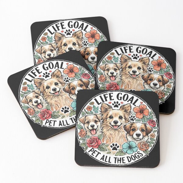 Artikelvorschau, Lebensziel Haustier Alle Hunde Retro Floral entworfen und verkauft von TomFrontierArt.