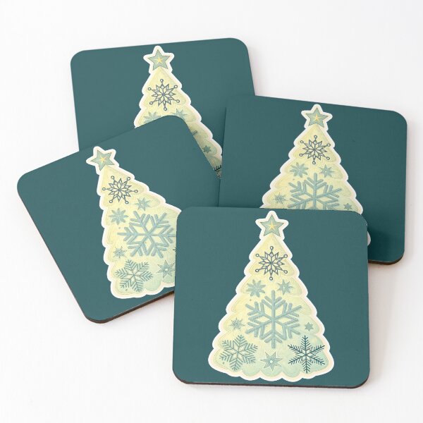 Item preview, Christmas tree with snowflakes designed and sold by AhArtMe.