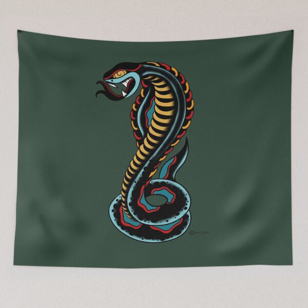 Item preview, Snake Classic Tattoo Design designed and sold by The-AWC.