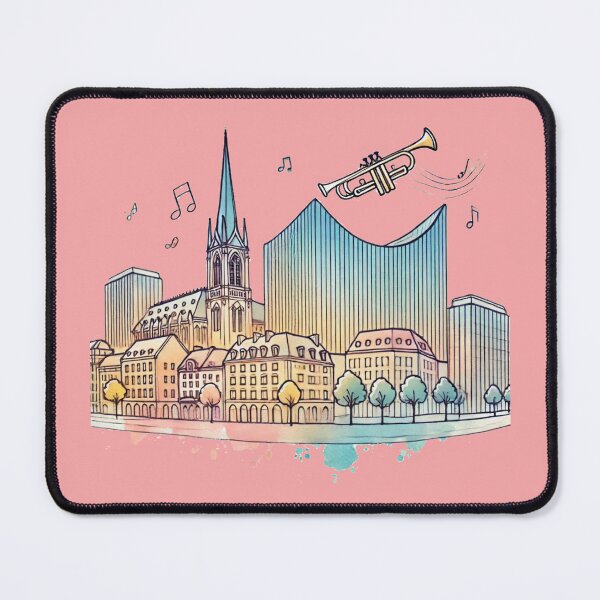 Item preview, Philharmonie Luxembourg Minimalist 3D Watercolor Design, designed and sold by PaintMeWorld.
