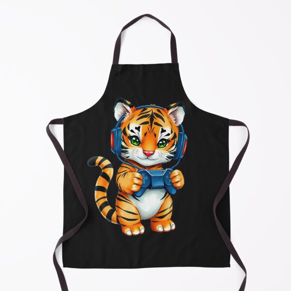 Item preview, Cute Tiger Gamer Headphones Controller designed and sold by VibeTCreations.