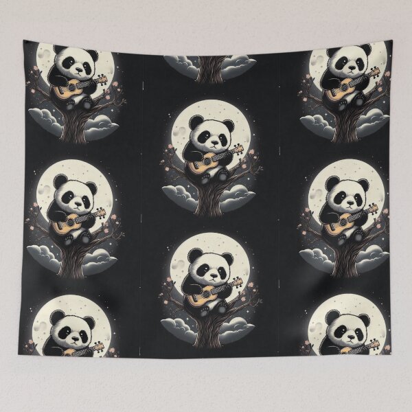 Item preview, Panda Playing Ukulele in a Tree at Night designed and sold by AbsurdPanda.