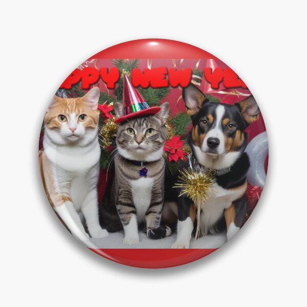 Item preview, Happy new year with my Pets C designed and sold by VeenyOcicat.