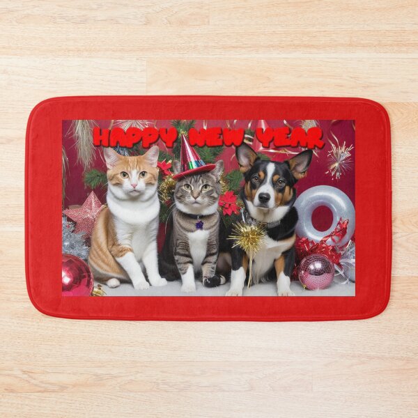 Item preview, Happy new year with my Pets C designed and sold by VeenyOcicat.