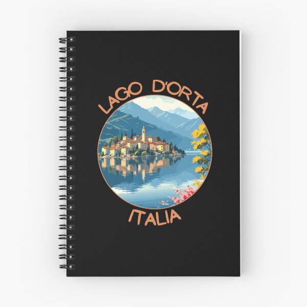 Item preview, Lago d'Orta Italia Retro Art Travel Emblem designed and sold by MaateoDesign.