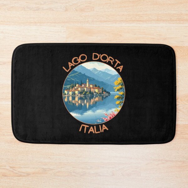 Item preview, Lago d'Orta Italia Retro Art Travel Emblem designed and sold by MaateoDesign.