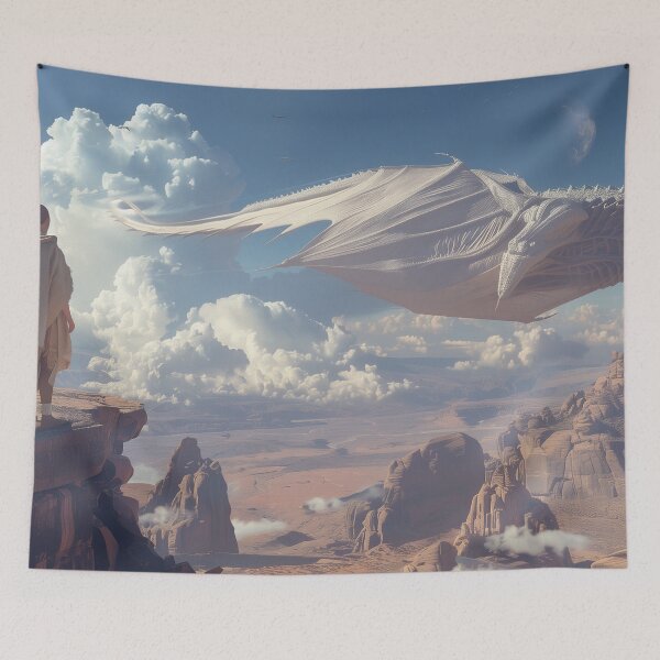 Item preview, Majestic Dragon Over Desert Spires designed and sold by willmmcintosh.