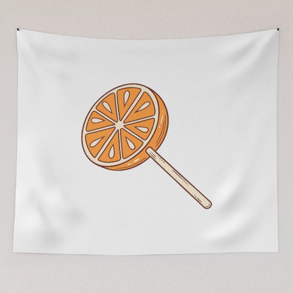 Item preview, Orange Slice Lollipop Illustration - Cute and Vibrant Summer Design designed and sold by Timegraf.