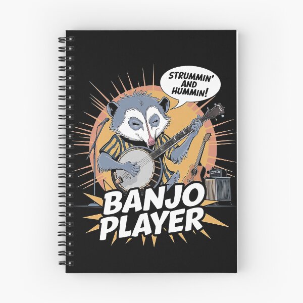 Item preview, Funny Opossum Playing Banjo designed and sold by AniArtPL.