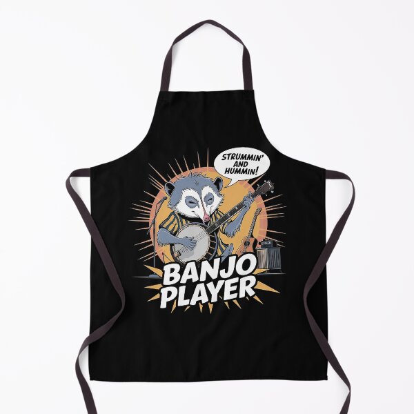Item preview, Funny Opossum Playing Banjo designed and sold by AniArtPL.