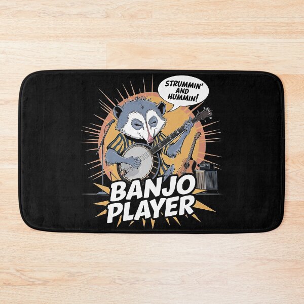Item preview, Funny Opossum Playing Banjo designed and sold by AniArtPL.