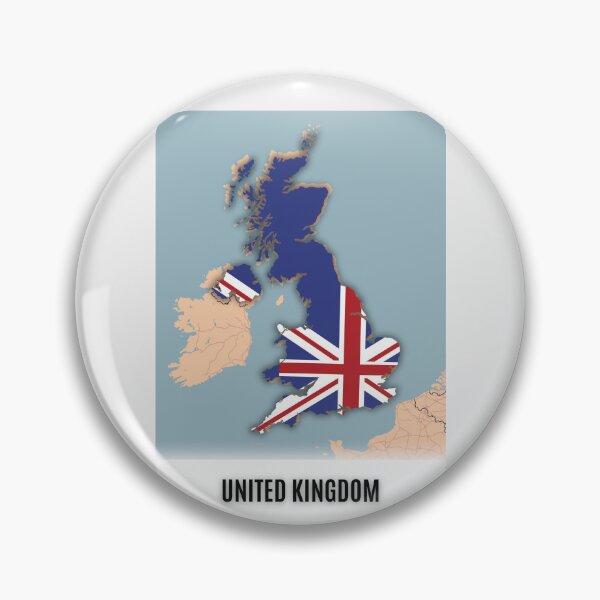 Item preview, England & UK Map Art – Unique Wall Decor for Geography Lovers designed and sold by Psycho-Crazy.