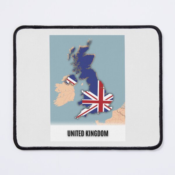 Item preview, England & UK Map Art – Unique Wall Decor for Geography Lovers designed and sold by Psycho-Crazy.