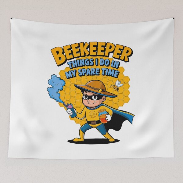 Item preview, Beekeeper Things I Do In My Spare Time Superhero designed and sold by Amanda's Factory.