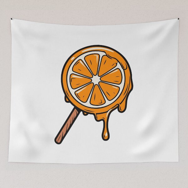 Item preview, Orange Slice Lollipop Illustration - Cute and Vibrant Summer Design designed and sold by Timegraf.