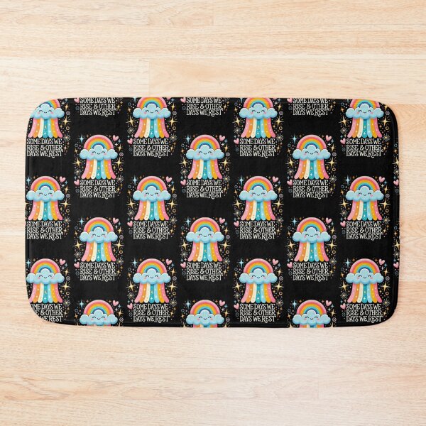 Item preview, Some Days We Rise & Other Days We Rest – Whimsical Rainbow and Cloud Design designed and sold by GemBob Creations.